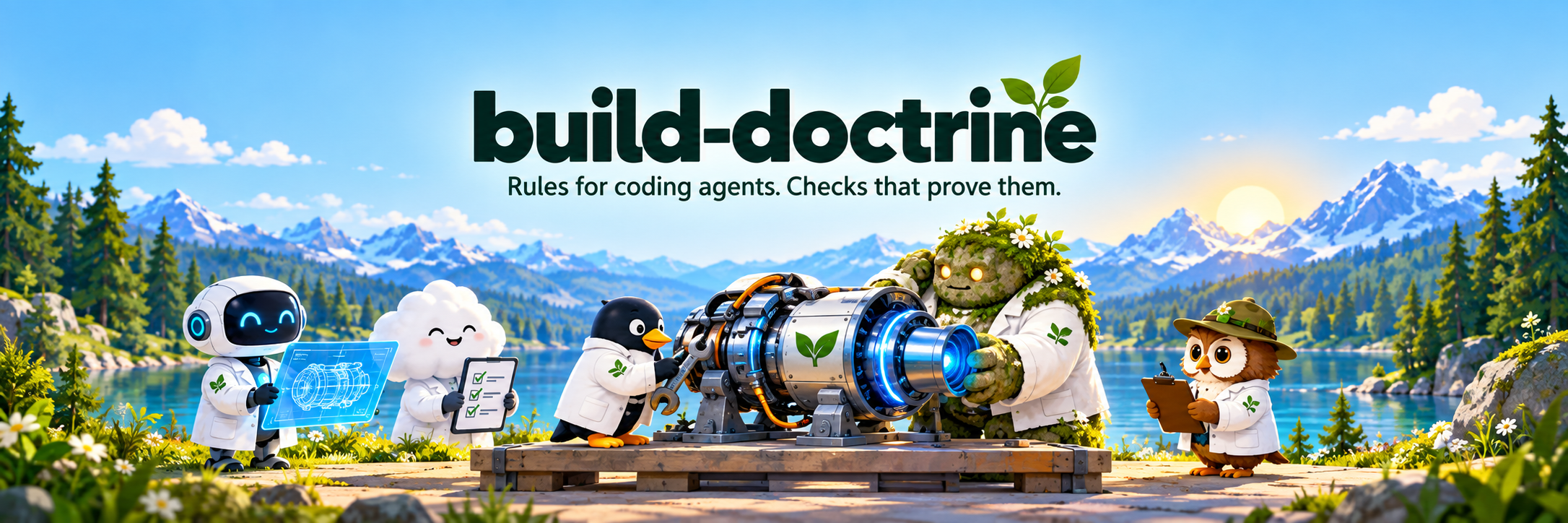 build-doctrine: rules for coding agents, and the checks that prove them